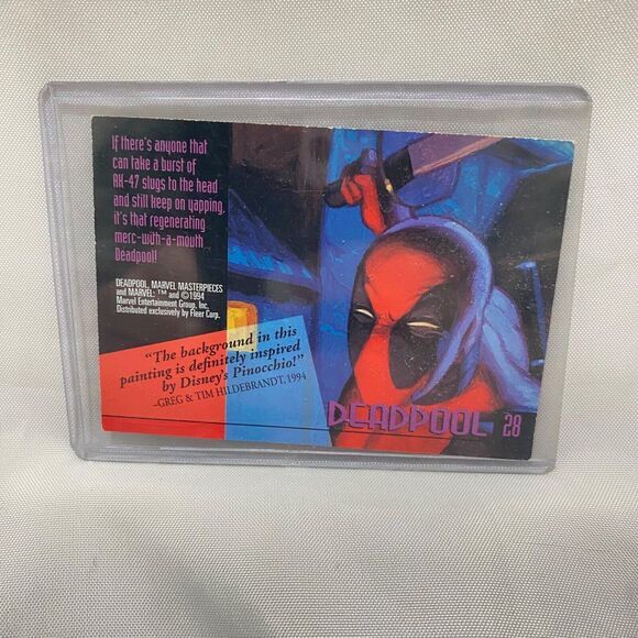 1994 Marvel Masterpieces Collectible Base Card Deadpool #28 Fleer - Picture 3 of 9